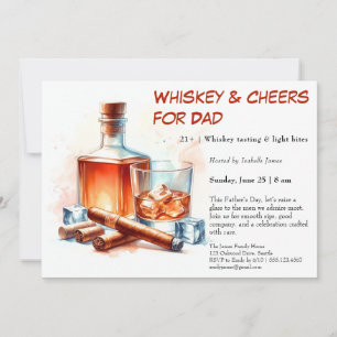 Whiskey & Cigars – Invitation de la fête des Pères