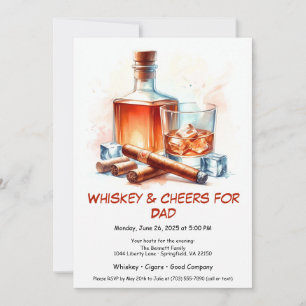Whiskey & Cigars – Invitation de la fête des Pères