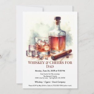 Whiskey & Cigars – Invitation de la fête des Pères