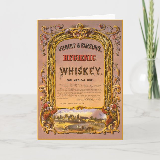 Whiskey hygiénique : 1860 - Carte de voeux (Devant)