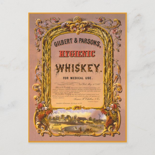 Whiskey hygiénique : 1860 - Carte postale (Devant)