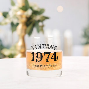 Whiskey personnalisé verre à boire 50e cadeau d'an