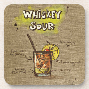 Whiskey Sour Cocktail Dessous de verre de boisson
