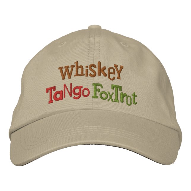 Whiskey Tango Foxtrot Casquette de broderie ectiqu (Devant)