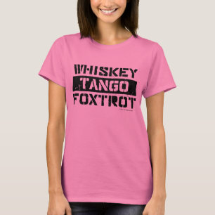Whiskey Tango Foxtrot Grunge Look T-shirt femme