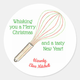 "Whisking You a Joyeux Noël" traite le étiquette