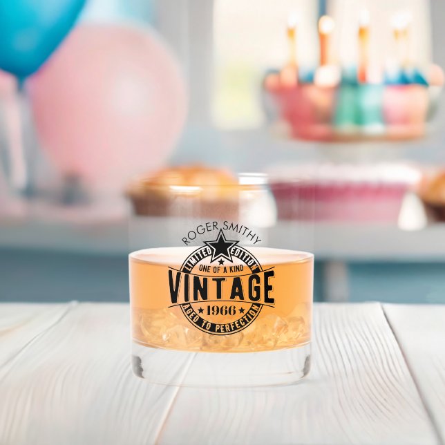 Whisky 1966 Verre de 60e anniversaire Vieilli à la perfec (Insitu (Baby Shower))