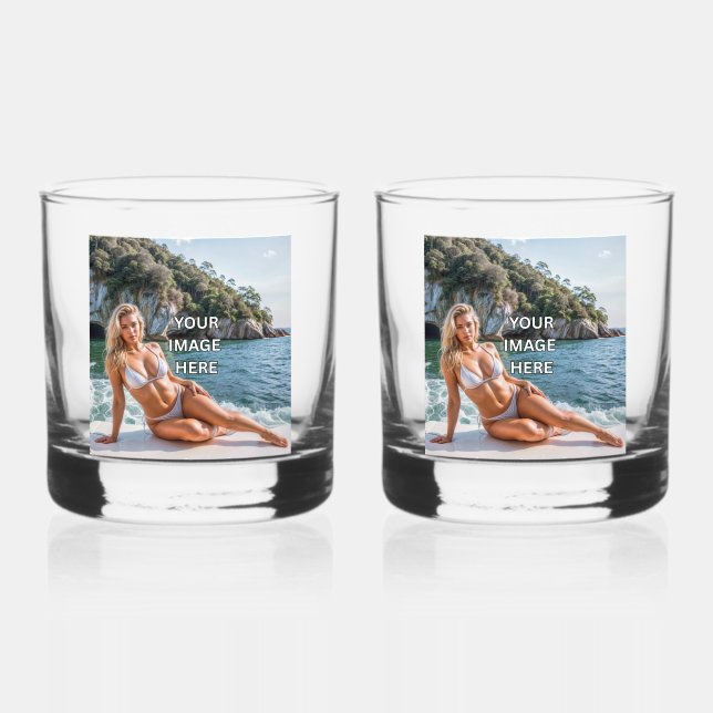 Whisky À LA SANTÉ ! 🥃 Verre Rocks – Ajouter une image ou (Recto)