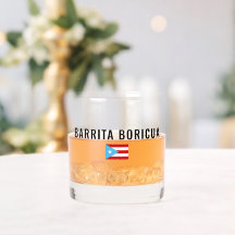 Verre à Whiskey Barrita Boricua Porto Rico