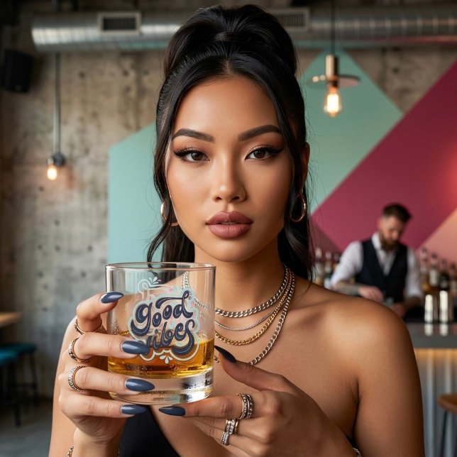 Whisky Verre à Whiskey Good Vibes (Créateur téléchargé)