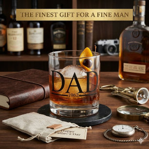 Whisky Verre à Whiskey "PAPA" Année d'Est. Personnalisé