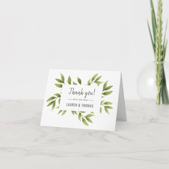 Whisperer Willows Mariage Merci Carte de note (Devant)