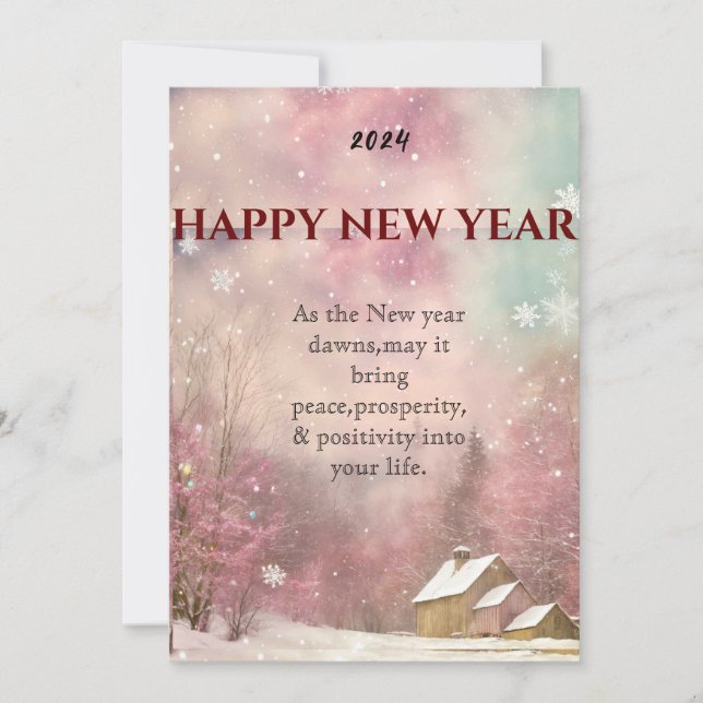 "Whispers d'hiver : Carte de voeux pour le Nouvel  (Devant)