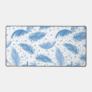 Whispers en bleu : Motif de plumes