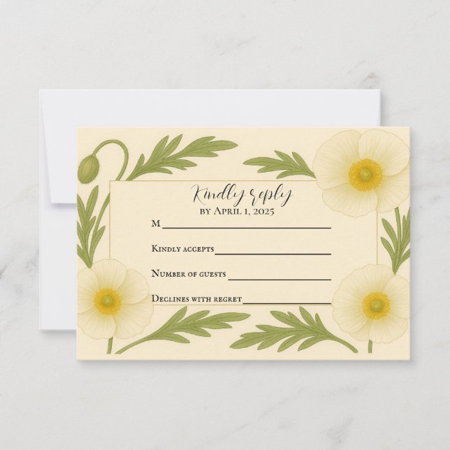 Whispers of Bloom RSVP Card (Devant)