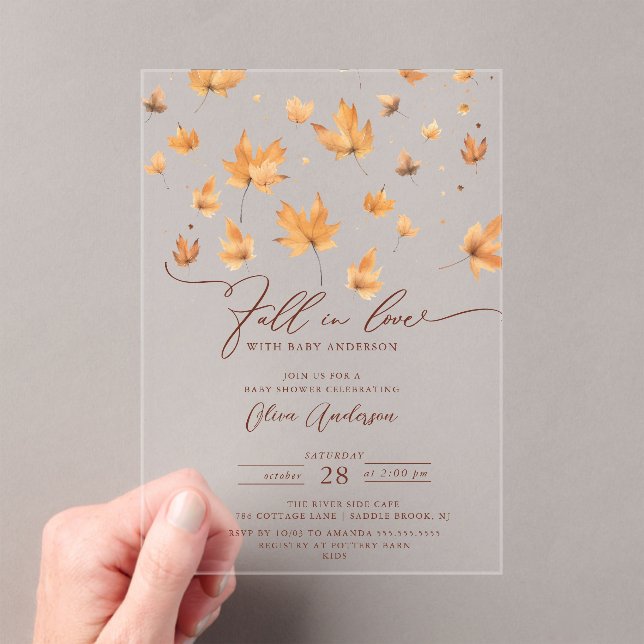 Whispers of Fall Baby shower Invitation (In situ (ordinateur de poche))