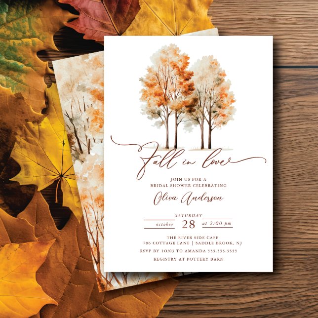 Whispers of Fall Bridal Shower Invitation (Créateur téléchargé)