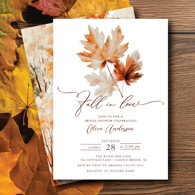Whispers of Fall Bridal Shower Invitation (Créateur téléchargé)