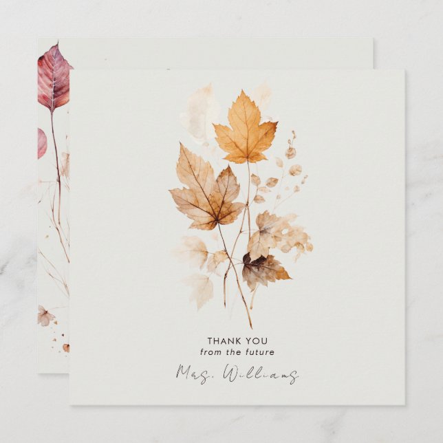 Whispers of Fall Fête des mariées Cream Merci (Devant / Derrière)