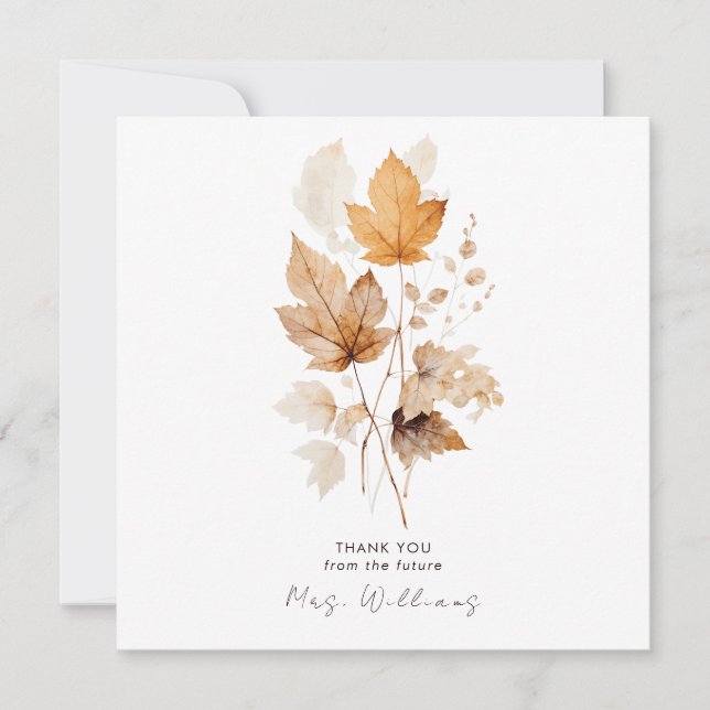 Whispers of Fall Fête des mariées Merci Carré (Devant)