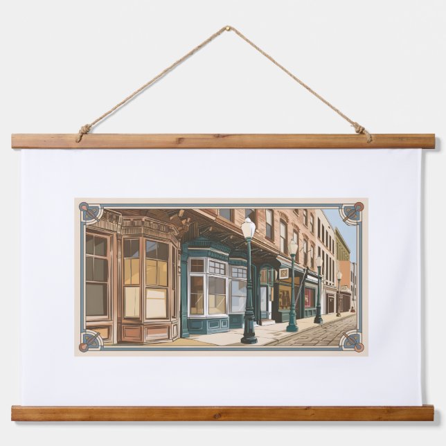 Whispers of Old Town Bois Taché Tapisserie murale (Devant)