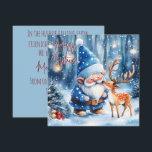 Whispers of Winter Magic<br><div class="desc">Whispers of Winter Magic Christmas Cards Un tableau hivernal qui fait chaud au coeur, où un gnome gai et un renne doux partagent un moment tranquille sous la neige qui tombe doucement. Nichés dans une forêt de pins et de lumières scintillantes, leurs liens rayonnent de chaleur et d'émerveillement. Des ornements...</div>