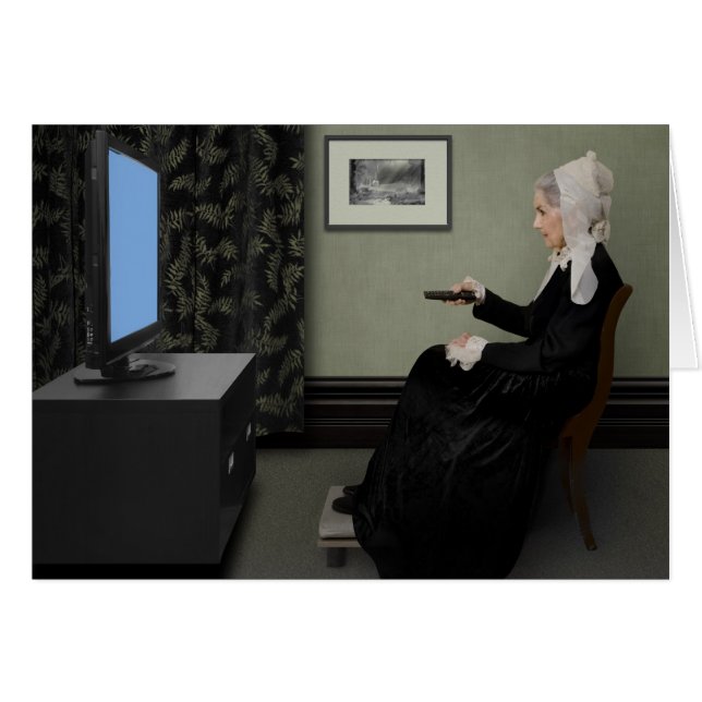 Whistler's Mother Watching T.V. with Remote (Devant horizontal)