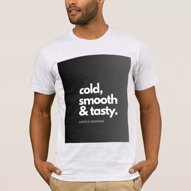 White and black half sleeve T-shirt With Design (Devant)