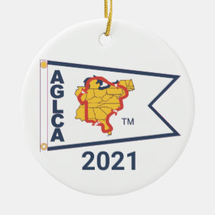 White Burgee (2021) Ornement en céramique