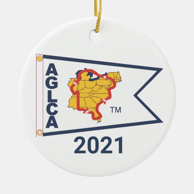 White Burgee (2021) Ornement en céramique (Devant)