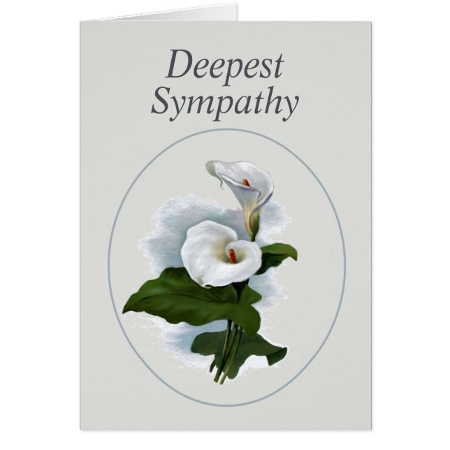 White Calla Lily, Sympathie, Perte de l'être aimé (Devant)