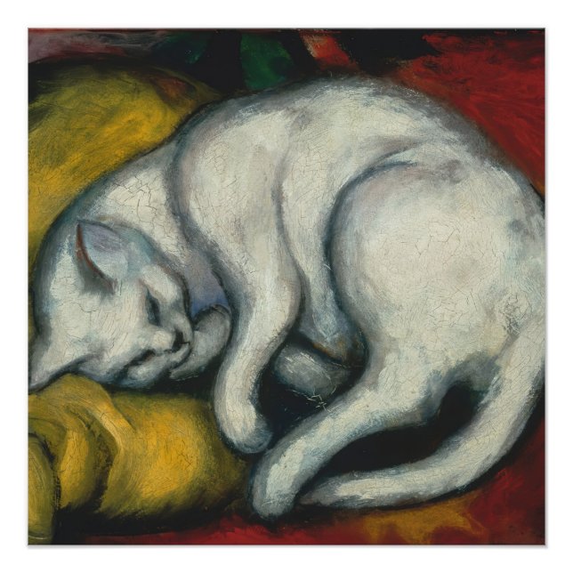 White Cat, Franz Marc Poster (Devant)