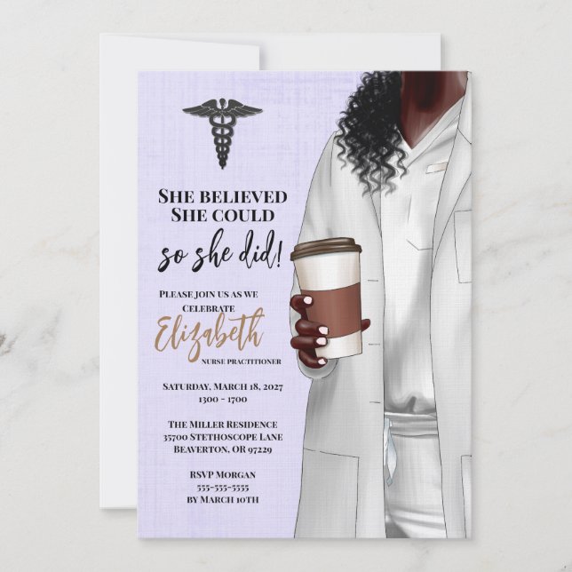 White Coat Médicale School Graduation Invitation (Devant)