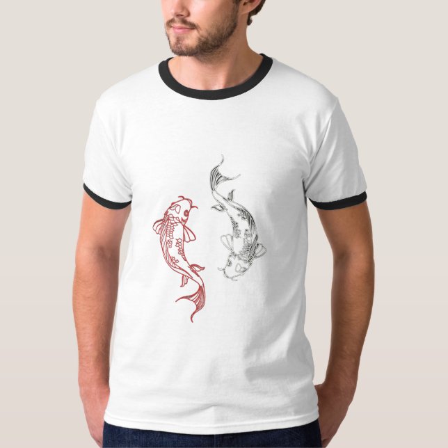 White colour Fish design T-Shirt (Devant)