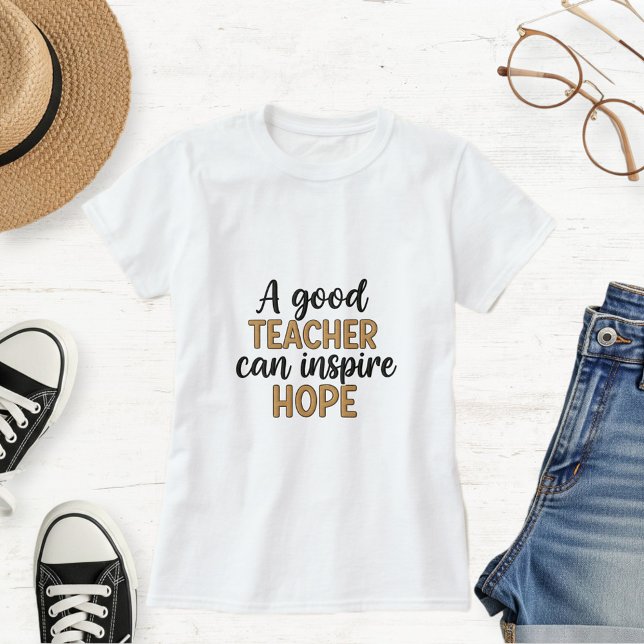 White Cotton T-Shirt for Teachers  (Créateur téléchargé)
