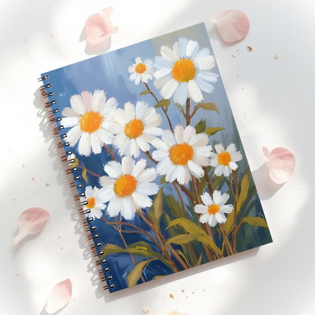 White Daisies Watercolor Flowers Painted (Créateur téléchargé)