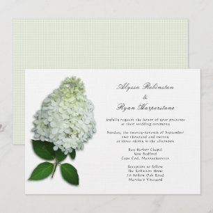 White Floral Hydrangea Wedding Invitations
