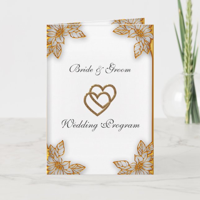 White Gold Wedding Programme (Devant)