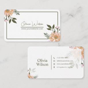 White & Green Floral Company Carte de visite