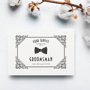 White Groomsman Vintage Luxueux Filigree