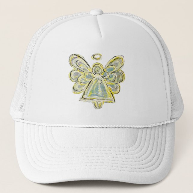 White Guardian Angel Custom Art Casquette ou Casqu (Devant)