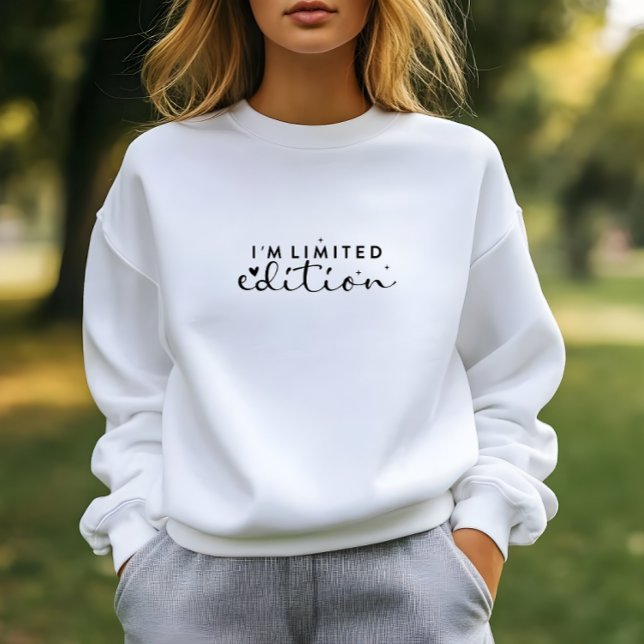 White I'am Limited Edition Sweatshirt d'impression (White I'am Limited Edition Print Sweatshirt)