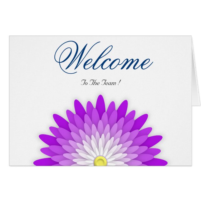 White Minimal Lotus Welcome Wishing (Devant horizontal)