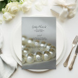 White Pearls Wedding Menu<br><div class="desc">Customize the elegant White Pearls Wedding Menu with the details of the meal that you will serve at your bridal shower luncheon, post wedding brunch or marriage reception dinner by adding the salad or first course, entree or second course and dessert or third course. Personalize it with the names of...</div>