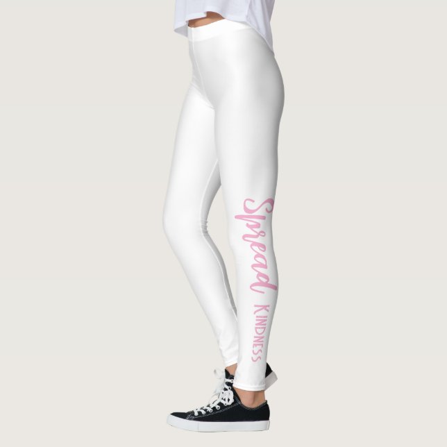 White Personalized Leggings Spread Kindness (Gauche)