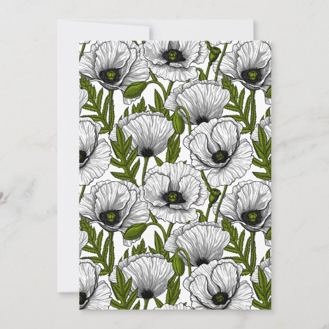 White poppies on white (Devant)