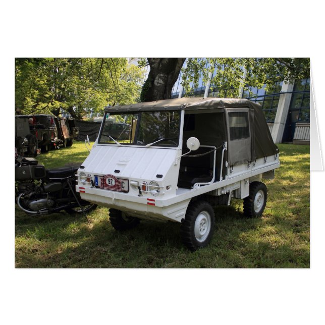 White Puch Haflinger (Devant horizontal)