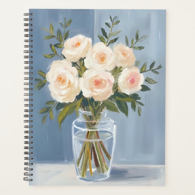 White Rose Bouquet Elegant Watercolor Floral (Devant)
