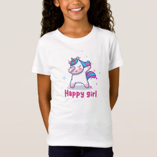 White Simple licorne enfants T-shirt