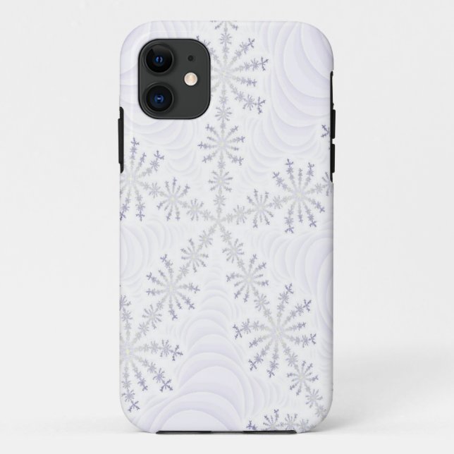 White Snowflake Fractal iPhone 5 Coque (Dos)